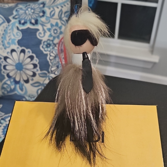 Fendi Other - Fendi  .!Karlito Mini Bag Purse Charm Natural Fur Leather Limited Edition